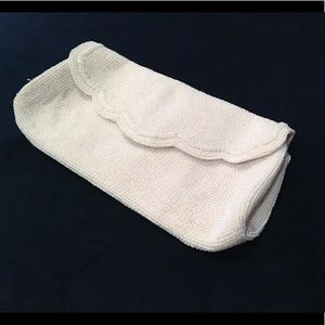 Off-white Vintage beaded clutch